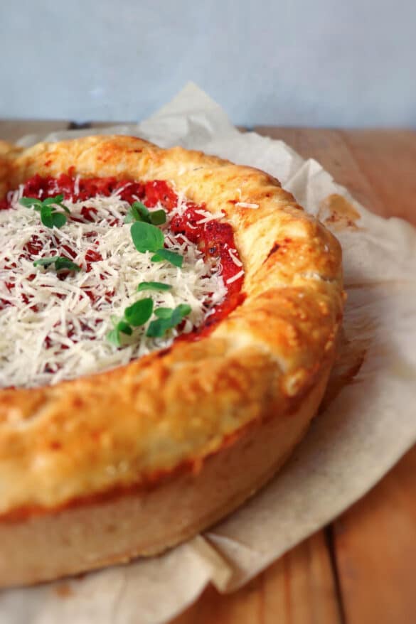 Chicago-Style Deep Dish Pizza