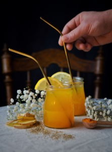 Mango och kamomill te