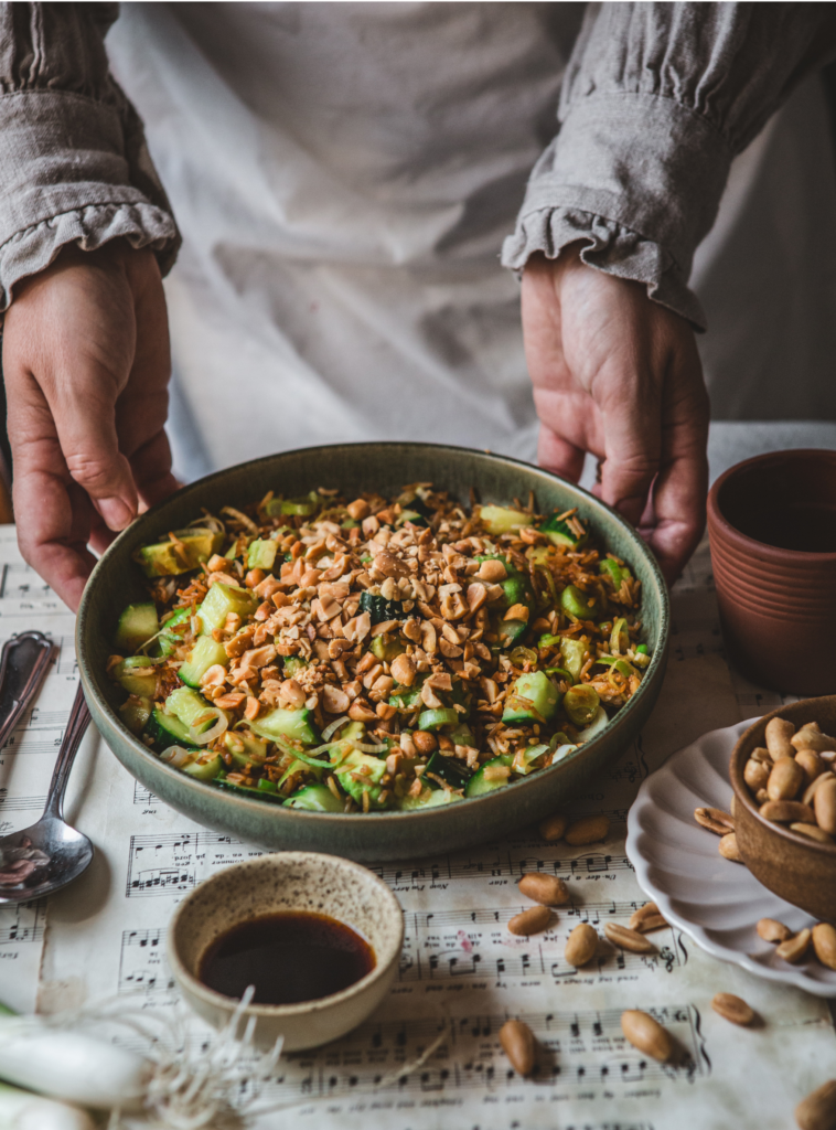 cucumber salad with peanuts