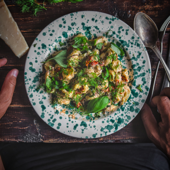 tortellini med vispad ricotta