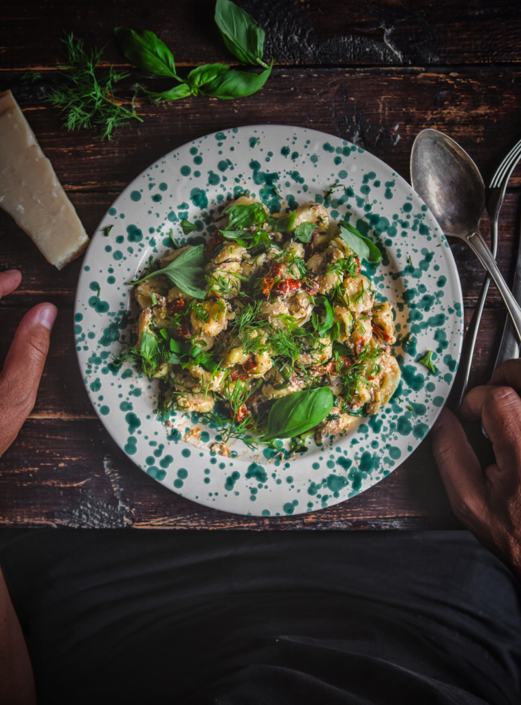 tortellini med vispad ricotta