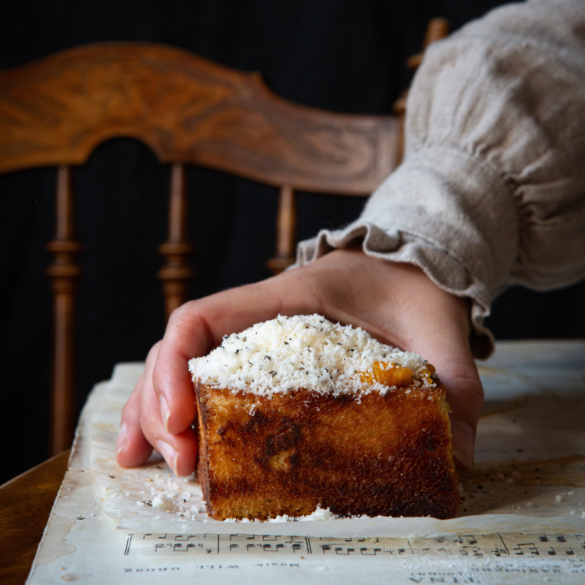 Brioche royale med confiterad äggula