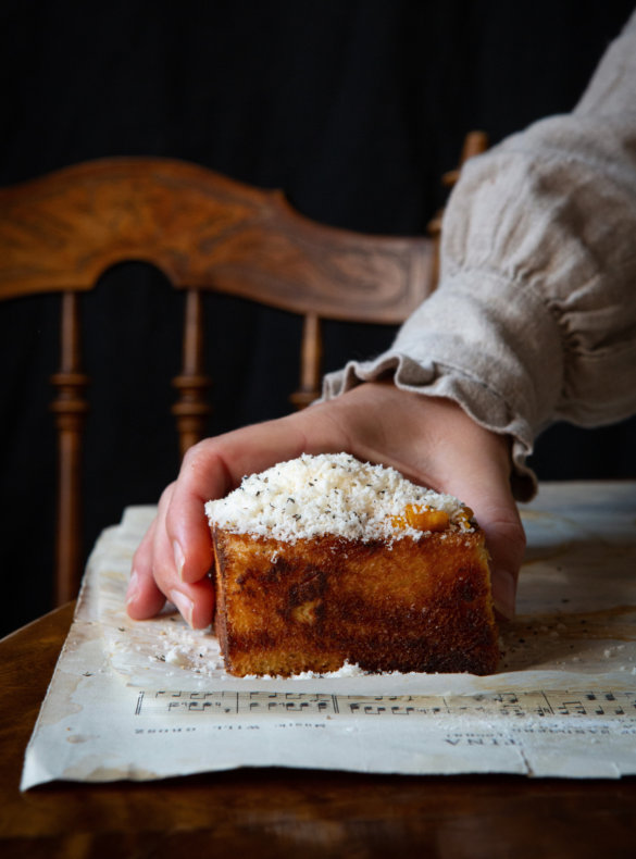 Brioche royale med confiterad äggula