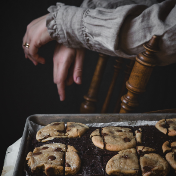 Cookie dough brownie