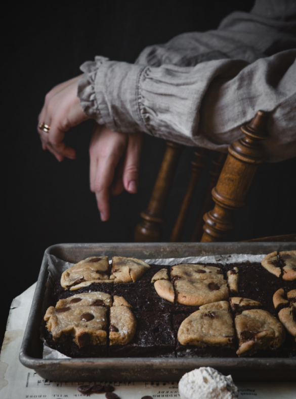 Cookie dough brownie