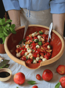 Sommarsallad med mozarella och nektarin