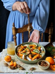 Aprikossallad chevre