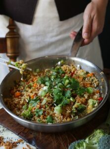 Asiatiskt stekt ris med ägg & grönsaker